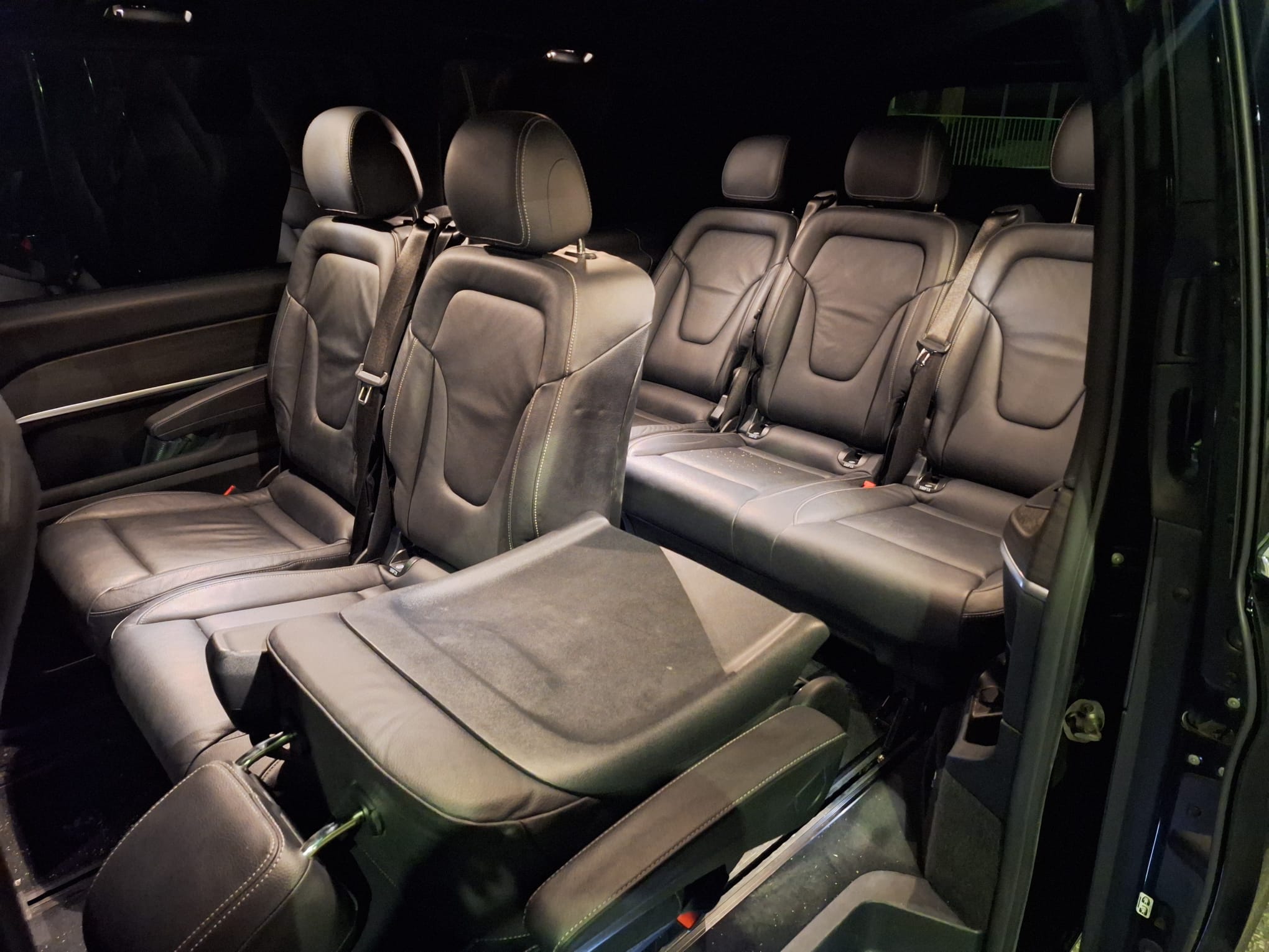 Flexible passenger seating inside a Selective Travel van